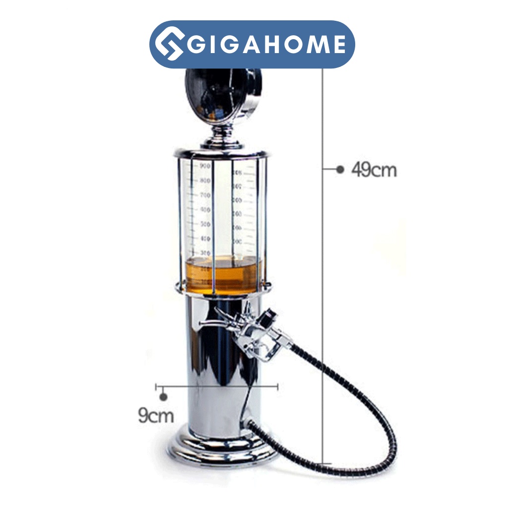 Bình Bơm Và Rót Rượu Mô Phỏng Cây Xăng GIGAHOME Có Định Mức Và Vòi 1L 9186