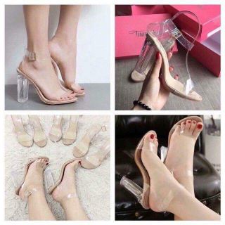 Giày cao gót quai trong hot 7p