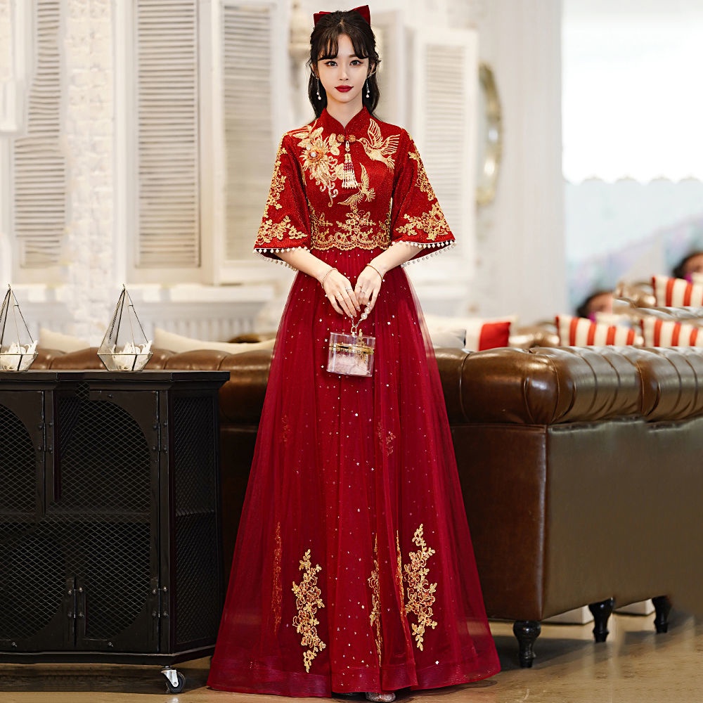 Đầm sườn xám thiết kế thời trang hè phong cách Trung hoa năm 2022