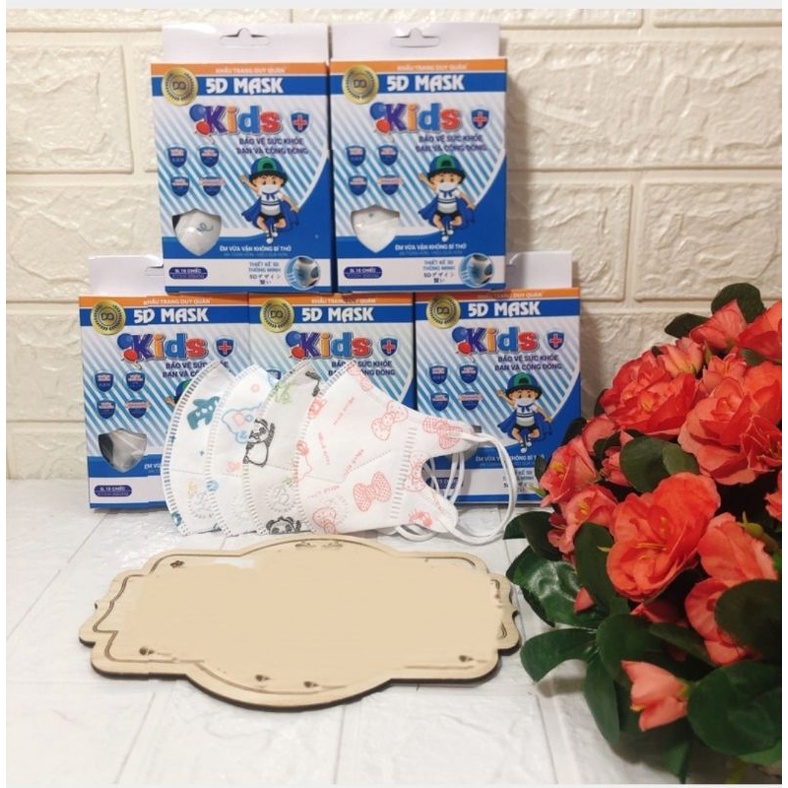 [BÉ 2-10 TUỔI ] Khẩu Trang 5D Kids Trẻ Em Mask Duy Quân Họa Tiết