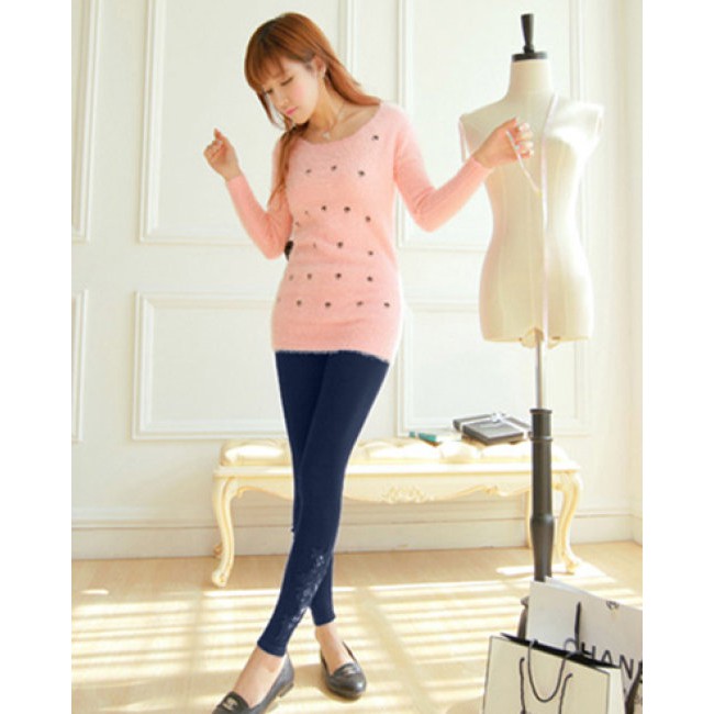 Quần Legging Phối Ren Hoa | BigBuy360 - bigbuy360.vn