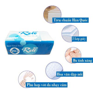 Khăn giấy rút / Khăn giấy lau tay cao cấp Roto 2 lớp