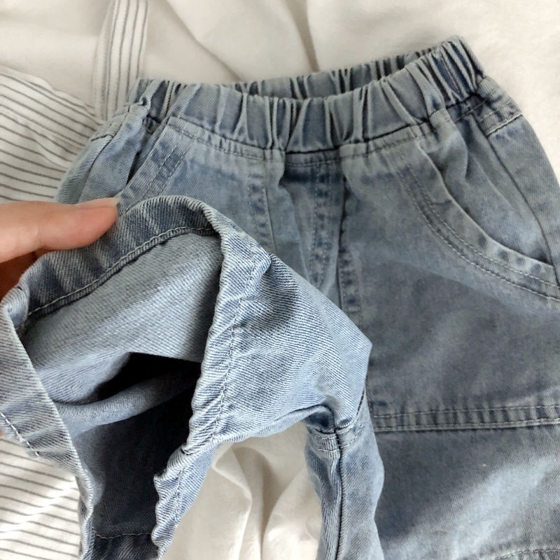 [Babycat] Hàng Có Sẵn Quần Short Denim Mỏng Mềm Mại Co Giãn Phong Cách Nhật Bản Hàn Quốc Mùa Hè Màu Xanh Đậm Phong Cách Phương Tây