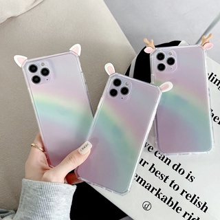Ốp điện thoại phối tai thỏ thích hợp cho Iphone 6 6s 7 8 Plus Se 2020 X Xr Xs Max