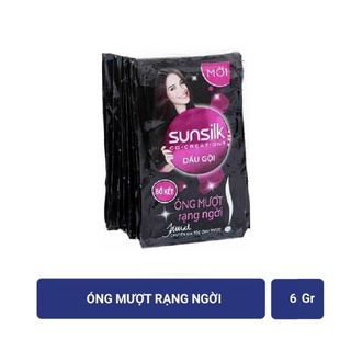 Dầu gội Sunsilk đen Óng mượt rạng ngời dây 6g x 10 gói