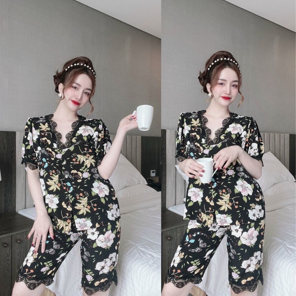Đồ ngủ Pijama ❣️FREE SHIP❣️Đồ ngủ Nữ Dễ Thương Lụa Cao Cấp mềm mịn &lt; 63Kg
