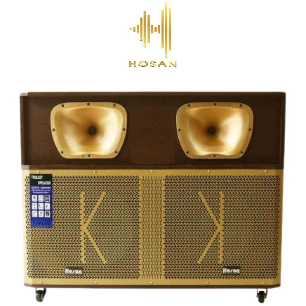 Loa kéo Hosan AV 680 Loa bass 4 tấc + 2 loa trung 2 tấc + 2 treble, công suất : 900W - Thùng gỗ cao cấp 2 lớp