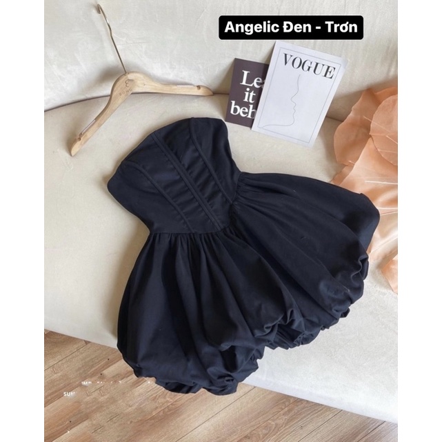 Váy quyến rũ dáng xòe vân nổi hoạ tiết cao cấp công chúa bồng bềnh - Angelic Dress