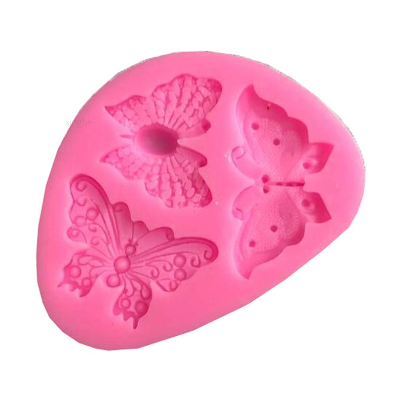 Khuôn fondant bằng silicone hình bướm , dùng làm sô cô la , trang trí bánh kem