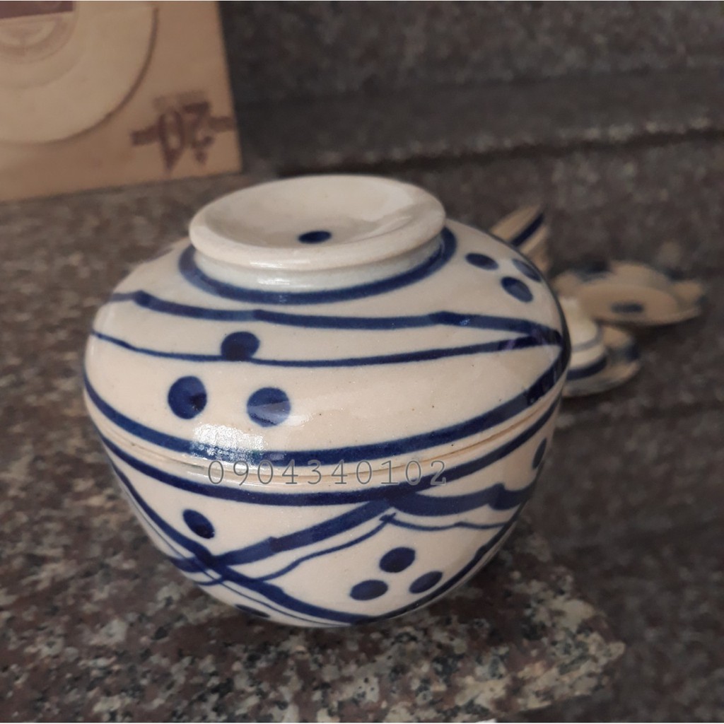 thố sành đựng gia vị 20cm