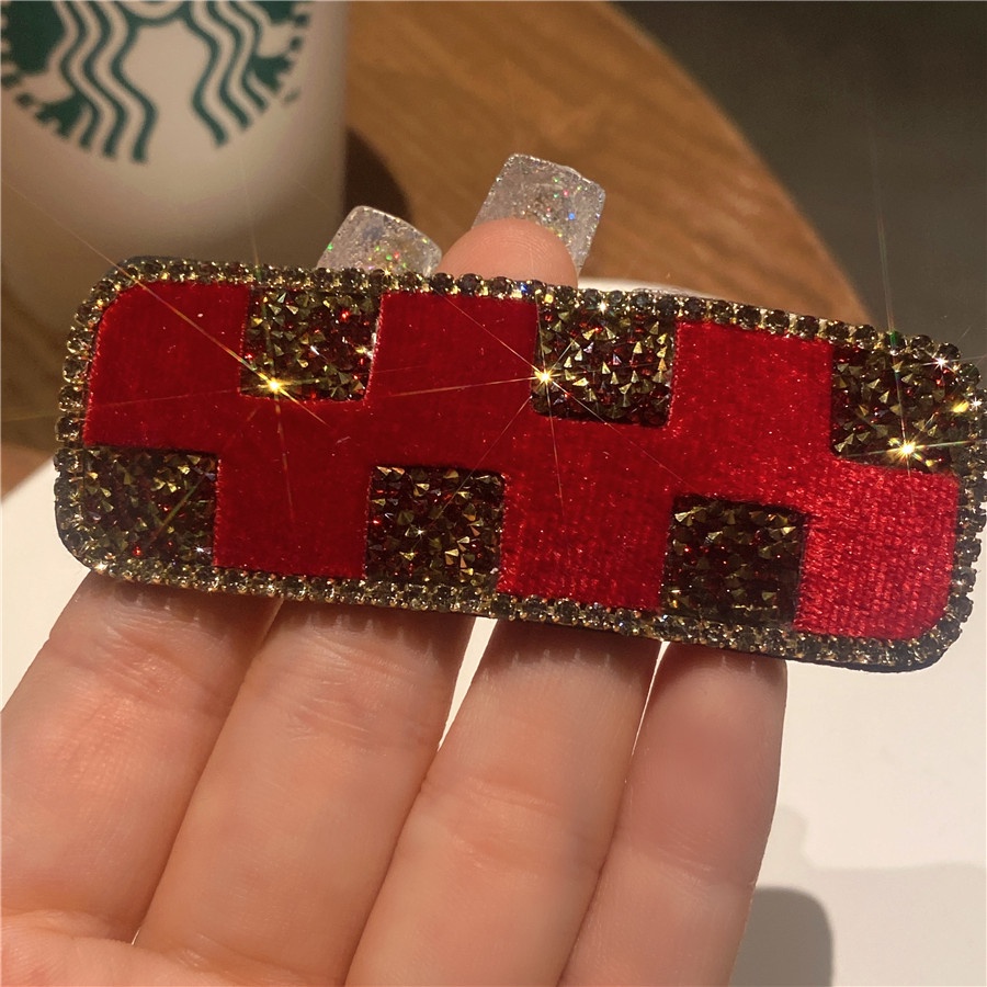 Kẹp tóc đính đá kim cương giả phong cách Nhật Hàn thời trang cho nữ