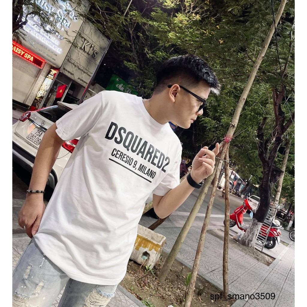 Áo thun DSQ chất cotton thấm hút mồ hôi cao cấp