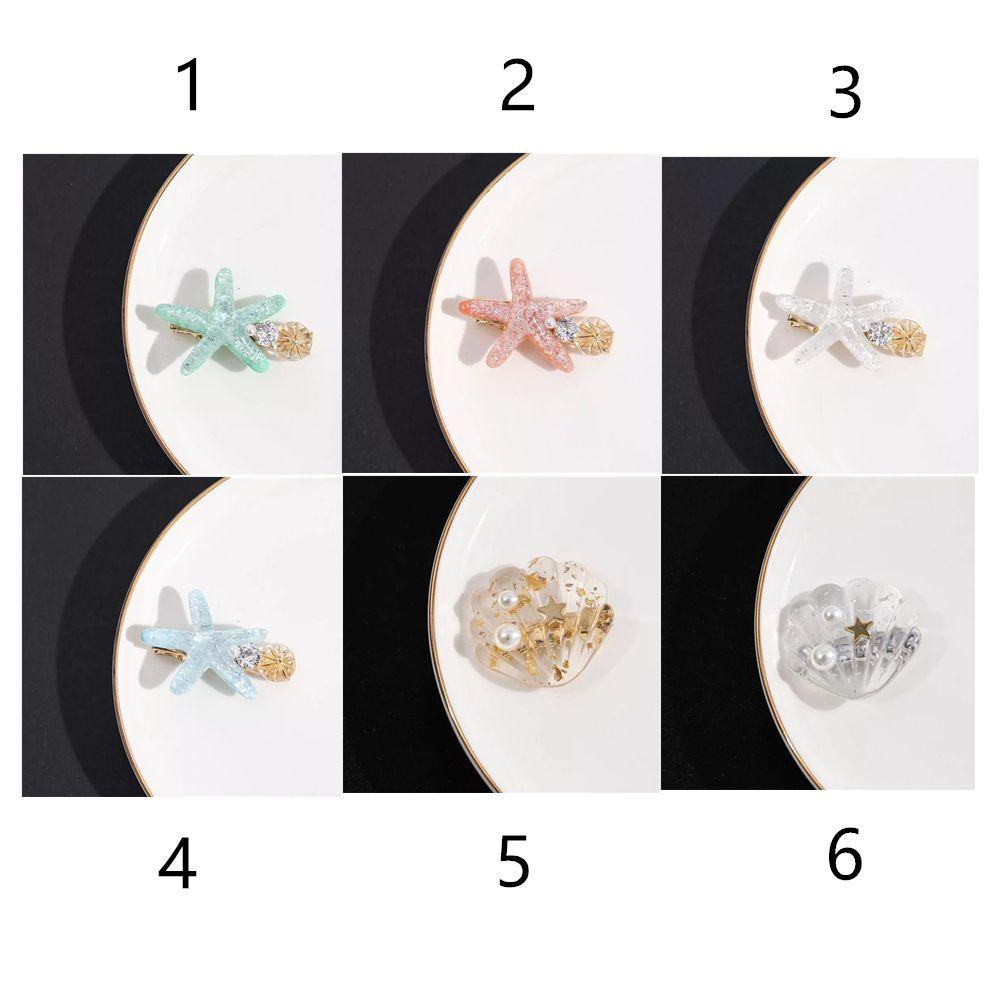 Kẹp Tóc Hình Sao Biển Bằng Nhựa Acrylic BORAG