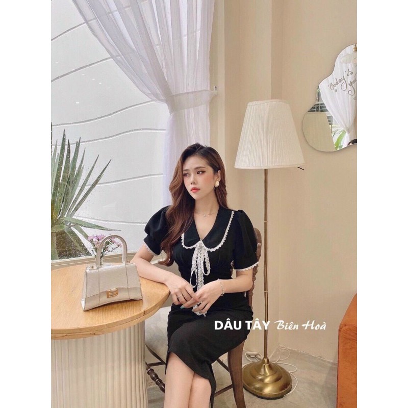 Đầm Tiểu Thư Bèo Phối Ren Form Dài Đẹp Xuất Sắc | BigBuy360 - bigbuy360.vn