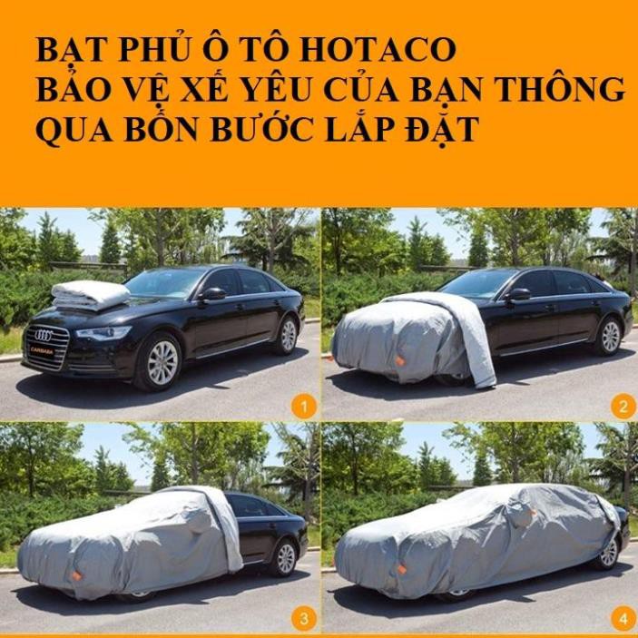 Bạt phủ xe oto KAW xe 4 đến 7 chỗ che nắng che mưa dày dặn 3 lớp chống nóng, chống tia UV, chống thấm, chống xước