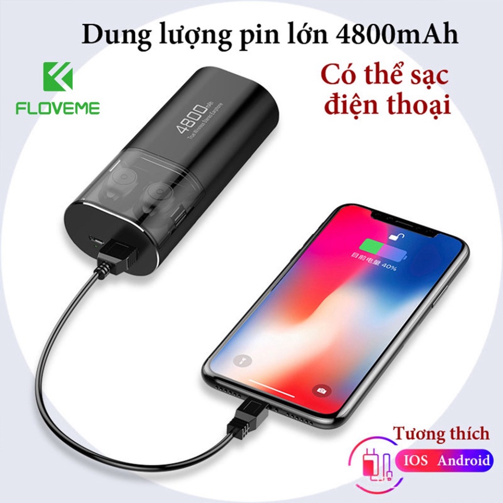 Tai Nghe Bluetooth 5.0  S11 - Tích Hợp Sạc Dự Phòng 4800mah  - Chống ồn CVC 8.0 - Chống nước IPX7 -dc4230