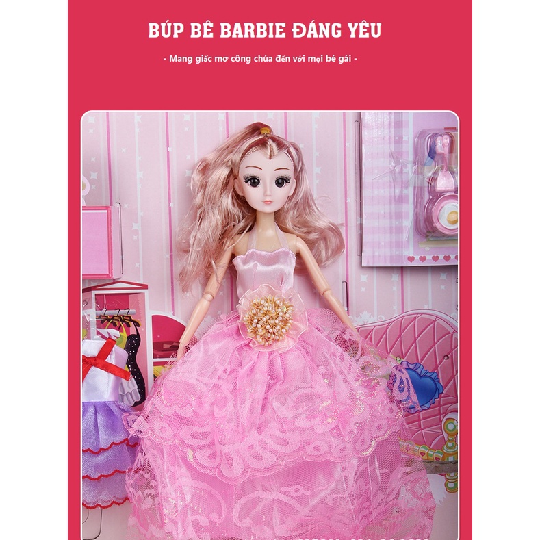 Bộ Hộp Quà Đồ Chơi Búp Bê Công Chúa Natasha Búp Bê Barbie Kèm Phụ Kiện Giày Đầm Váy Dụng Cụ Nhà Bếp