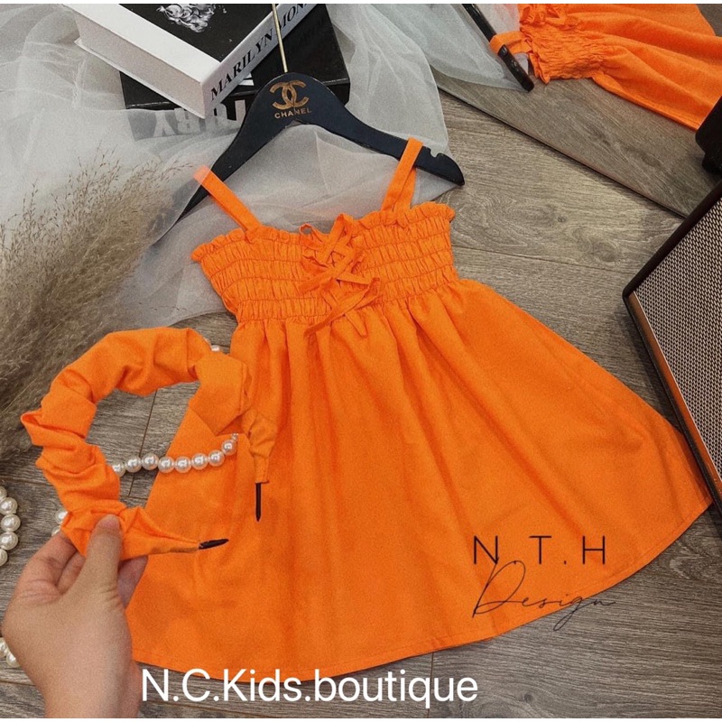 Váy đầm dây nhún cho bé gái 10-25kg