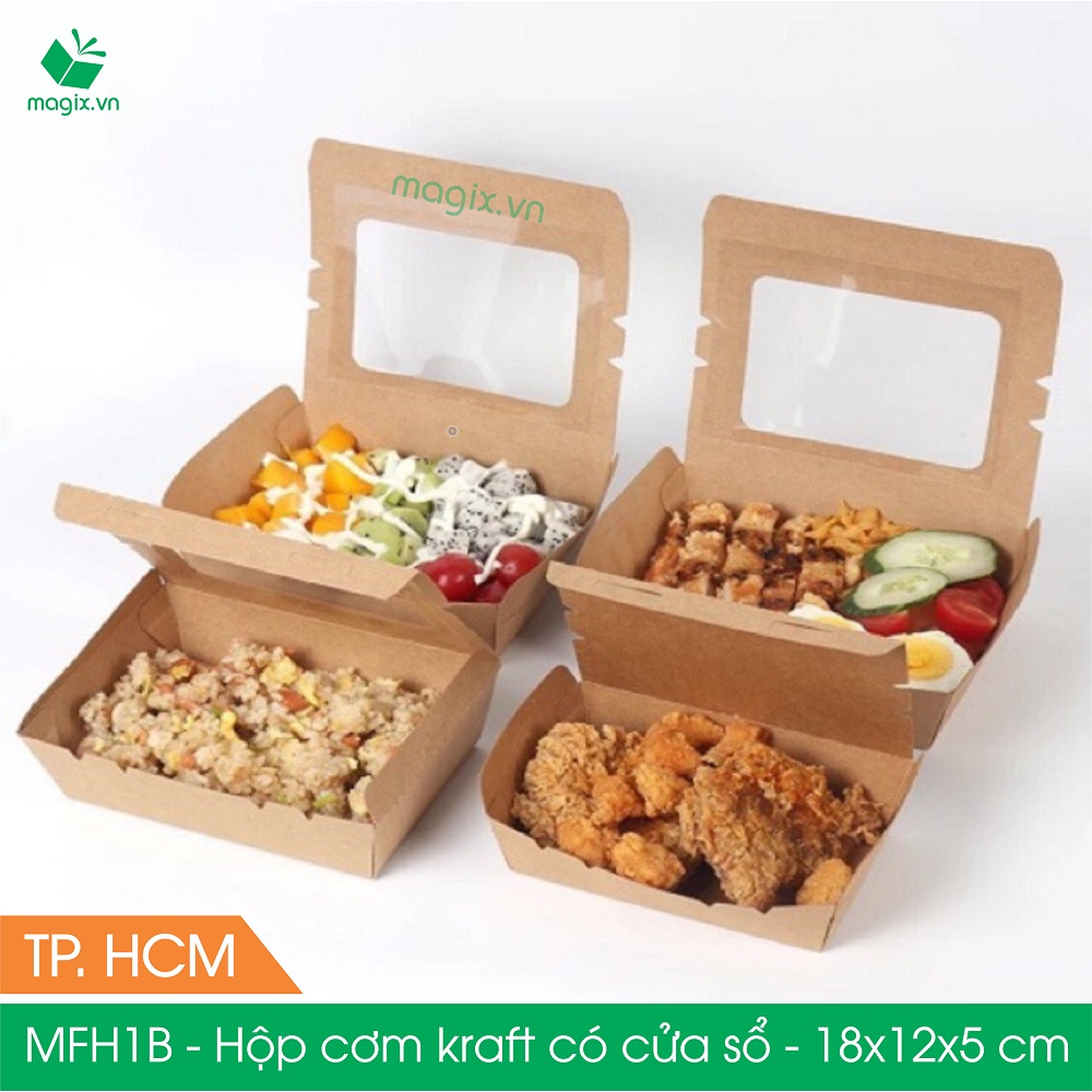 Combo 50 hộp giấy Ivory Kraft đựng thực phẩm - hộp giấy đựng thức ăn hộp đựng cơm