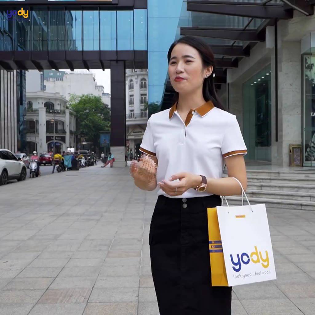 Áo thun polo nữ YODY tay ngắn, áo phông có cổ chất vải cotton cafe mềm mịn, thoáng mát APN3700 - NCF3 | BigBuy360 - bigbuy360.vn