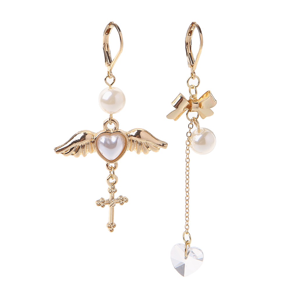 Khuyên tai dáng dài đính ngọc trai nhân tạo sang trọng thanh lịch