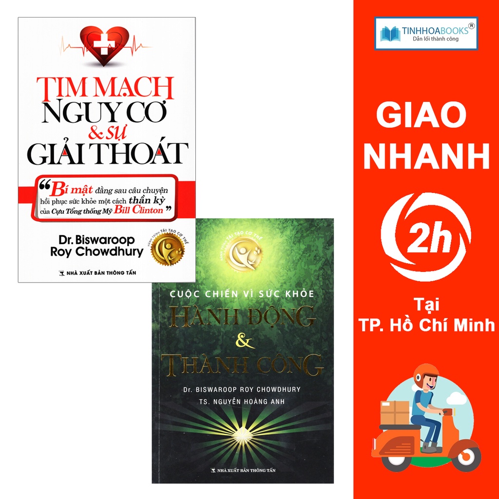 Sách - Combo Cuộc chiến vì sức khỏe hành động và thành công + Tim mạch nguy cơ và sự giải thoát [Tinh Hoa Books]