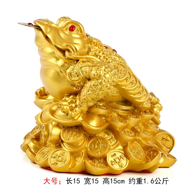 ✿Kaiguang Zhaocai Golden Toad vết đồ trang trí tại phòng trọ cửa hàng quầy tiệm thu ngân lễ tân ba chân geomanic