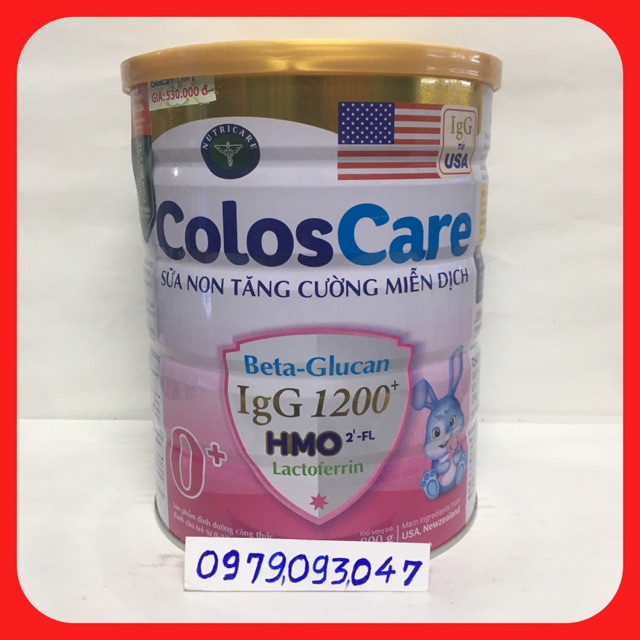 Sữa Non ColosCare 0+  lon 800g  date 09 2023