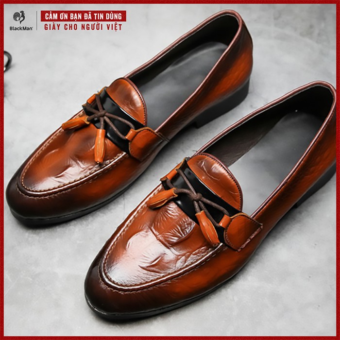 {SĂN SALE 💥 } Giày Lười Nam Da Bò Dập Vân  - ✅Băng Chuông Cao Cấp -✅ Đế Cao Su Đúc - ✅Bảo Hành Da 12 Tháng - Mã GL11 | BigBuy360 - bigbuy360.vn