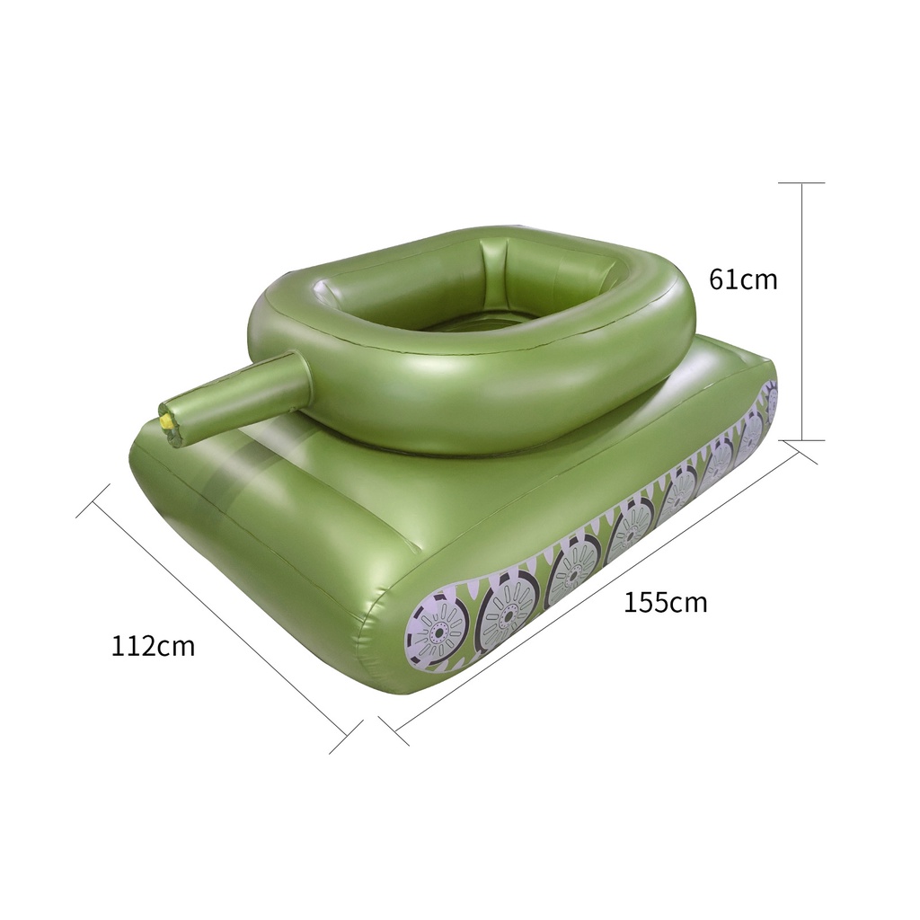 PHAO BƠI XE TĂNG BẮN NƯỚC - vừa là phao vừa như một chiếc xe tăng có vòi bắn nước