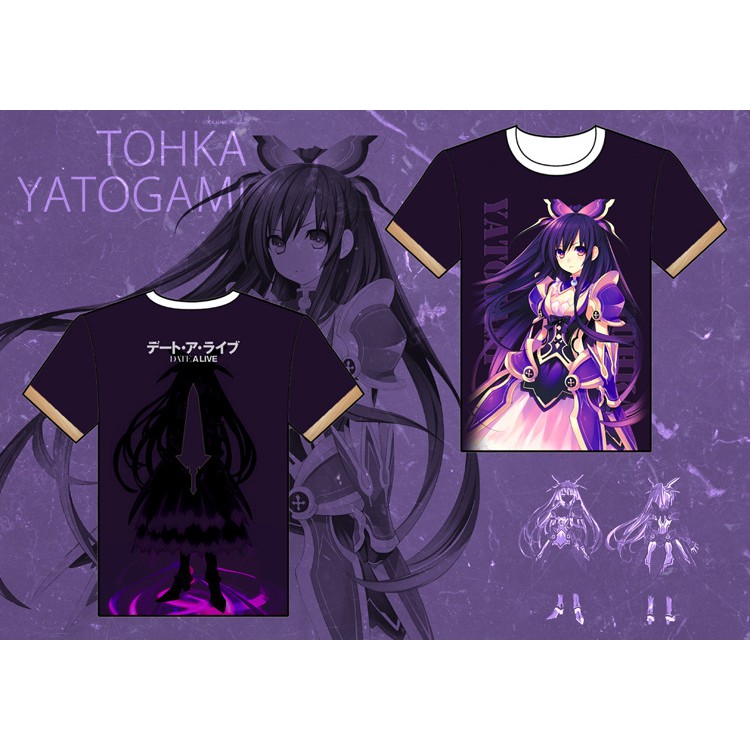 Áo thun anime Tohka đen