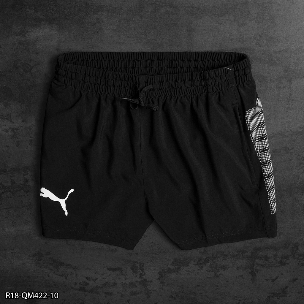 Quần run nam R18 logo mặt trước và bên hông - xi dãn 2 lớp form trên gối - thể thao nam VNXK