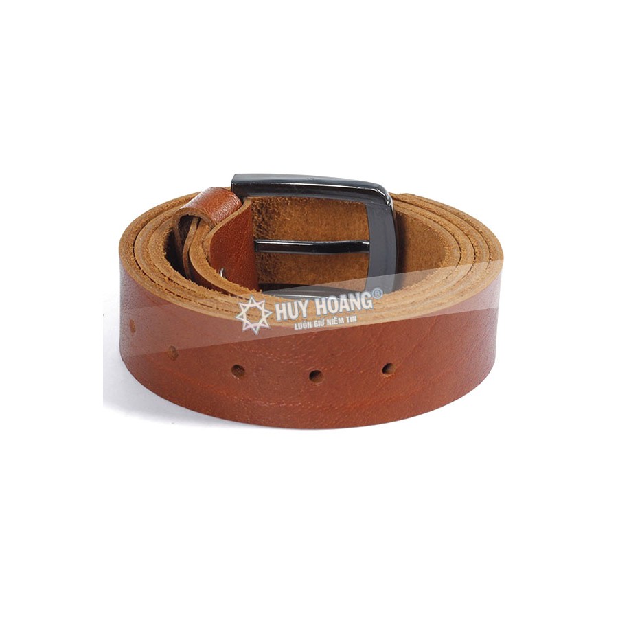 Dây nịt nam Huy Hoàng da bò 3,5P màu da HP4104