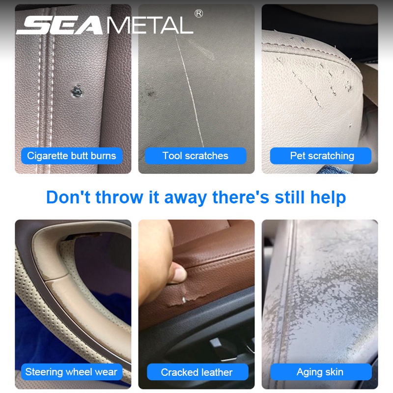 Bộ dụng cụ vệ sinh SEAMETAL chất liệu nhựa resin phục hồi vết trầy xước da tiện dụng cho ghế sofa