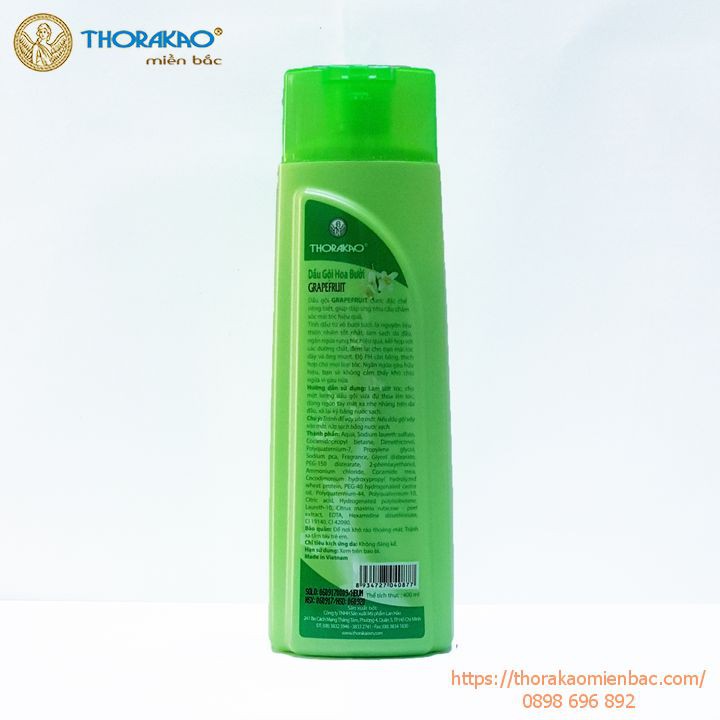 Dầu gội hoa bưởi ngăn rụng tóc Thorakao 400ml | BigBuy360 - bigbuy360.vn