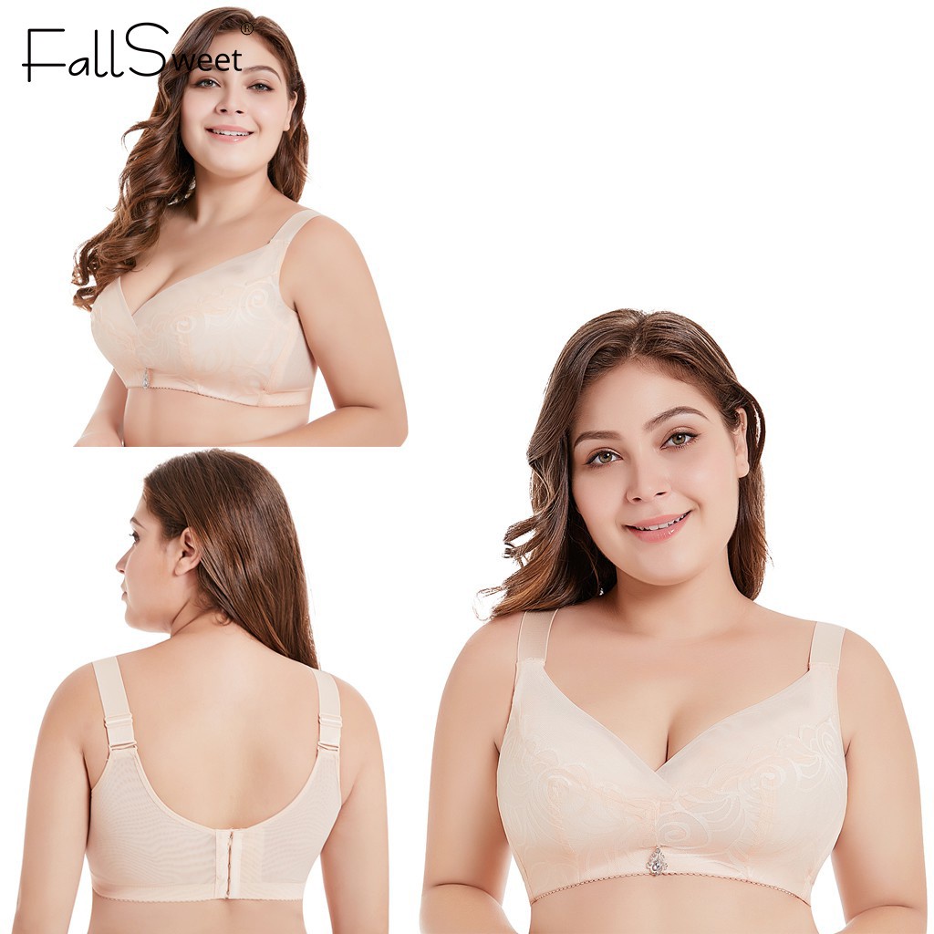 Áo ngực FallSweet phối ren có size lớn 42-50 cho nữ