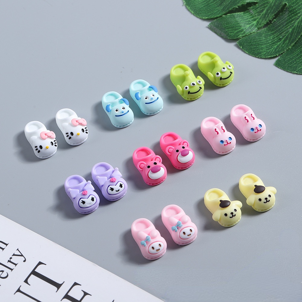 dép nhỏ hoạt hình Resin phụ kiện dép Crocs charm DIY khóa giày crocs jibbitz Nhựa trang sức Phụ kiện trang trí giày crocs nút trang trí điện thoại di động Nắp đậy / Khung ảnh / Cốc nước / Túi Nguyên liệu làm phụ kiện handmade sáng tạo