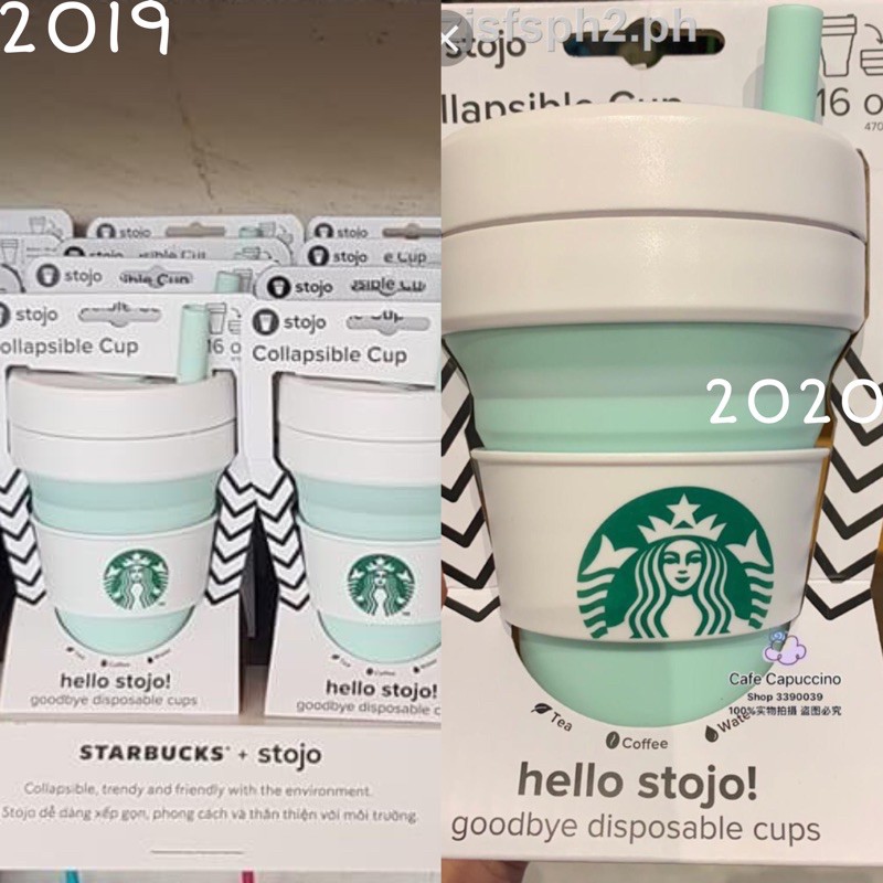 [Liên hệ trước khi đặt] LY/BÌNH GẤP GỌN STARBUCKS STOJO 16OZ - 473ML (CHÍNH HÃNG) MÀU Mint