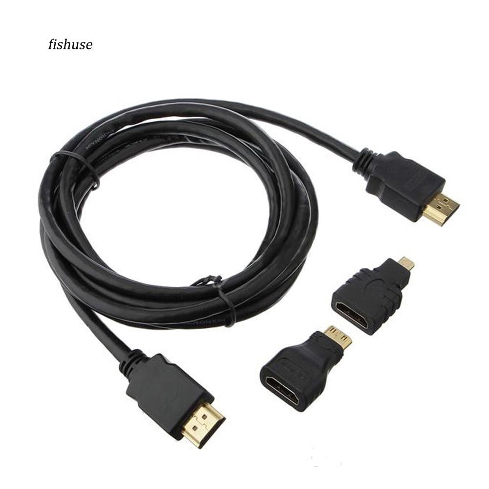 Dây cáp HDMI tốc độ cao kèm đầu chuyển đổi Mini HDMI