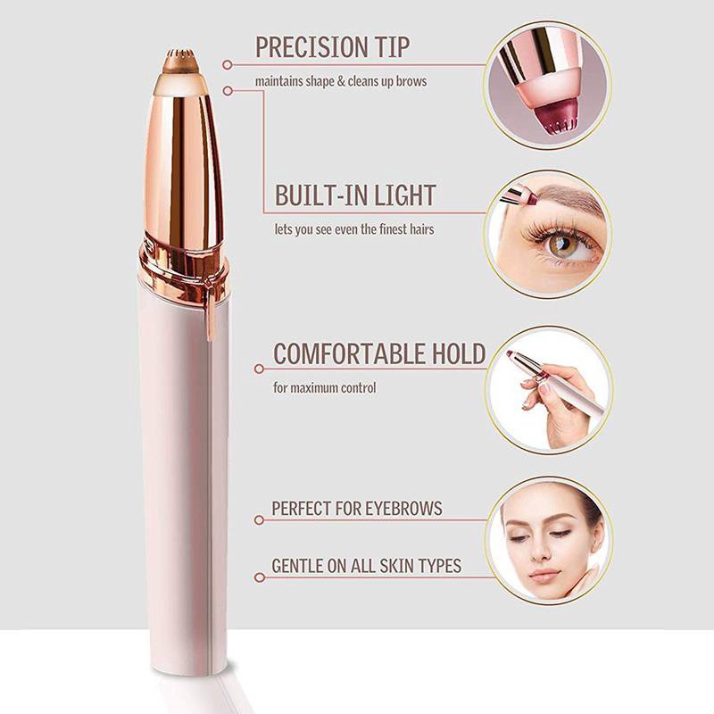 [Hàng mới về] Máy tỉa sửa chữa lông mày hoạt động điện không gây đau mini sạc USB tiện lợi