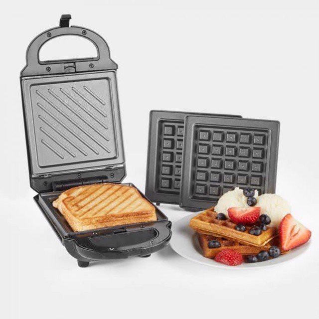 [BH 1 ĐỔI 1] Máy Kẹp Bánh Mì Sandwhich -  Waffle Bear Mini - Tiện Ích Cho Gia Đình - Làm Bữa Sáng