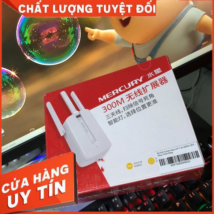 [SHOP UY TÍN GIÁ TỐT] Kích Sóng Wifi Mecury 3 RÂU Chính Hãng - 3 ĂNGTEN Kích Rộng, Phủ WiFI Mạnh Hơn, Dễ Dàng Thiết Lặp | BigBuy360 - bigbuy360.vn