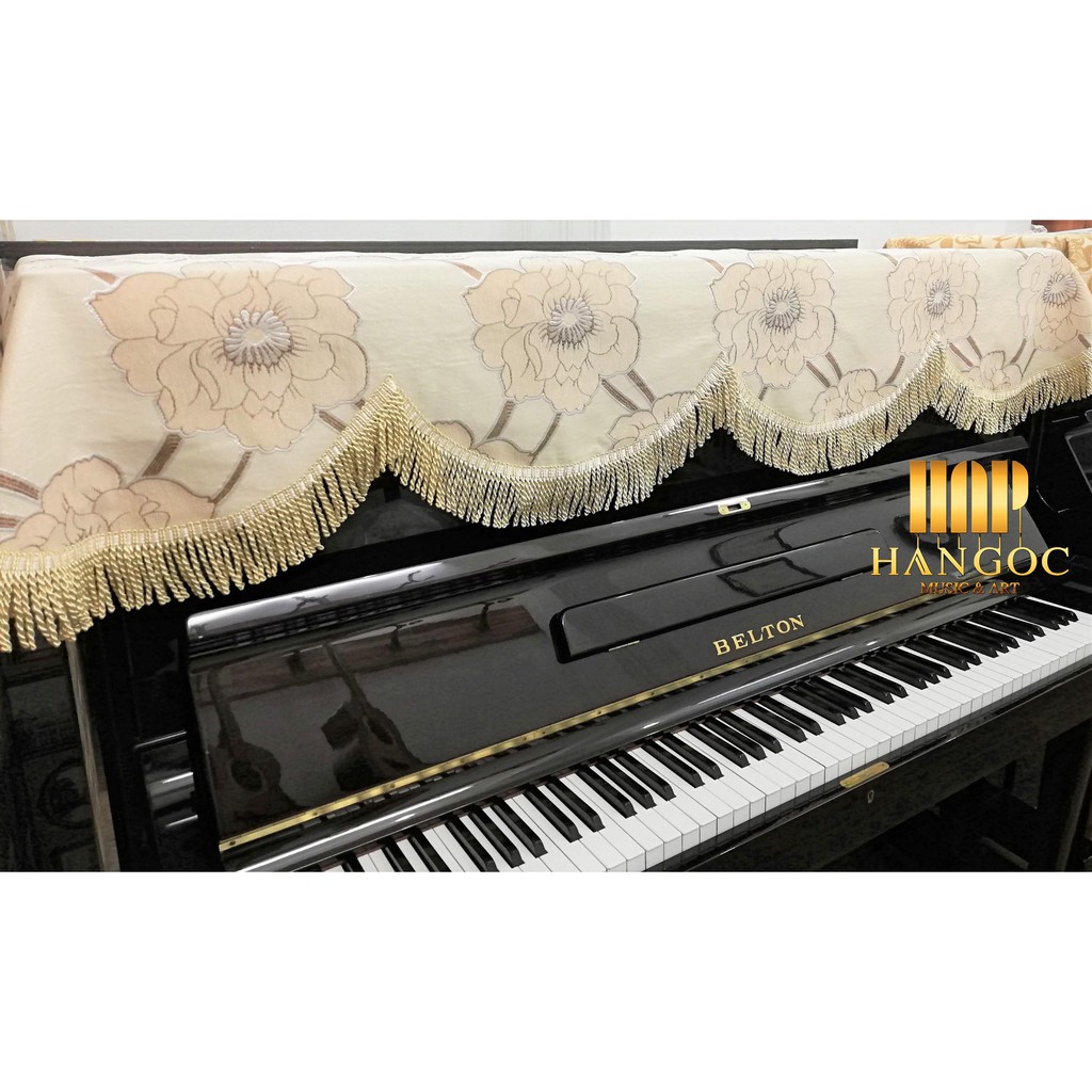 Sản phẩm Khăn phủ đàn Piano, màu  HOA VÀNG CÁNH LỚN nhập tràn yêu thương cuộc sống