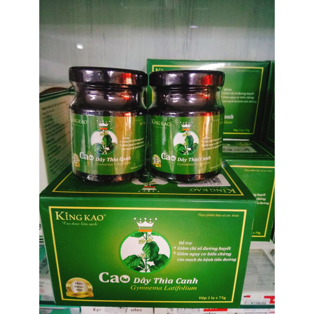 Cao Dây thìa canh Sunite kingkao cao -Hộp 2 lọ x75g, hỗ trợ điều trị tiểu đường