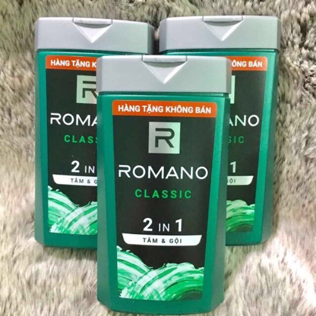 Combo 20 chai Sữa tắm gội Romano  2in1 150gram x20 ( hàng quà tặng)