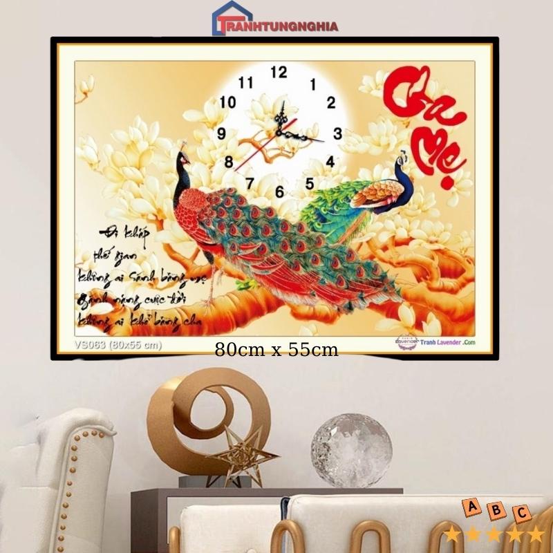 Tranh đính đá ABC tự làm cha mẹ công