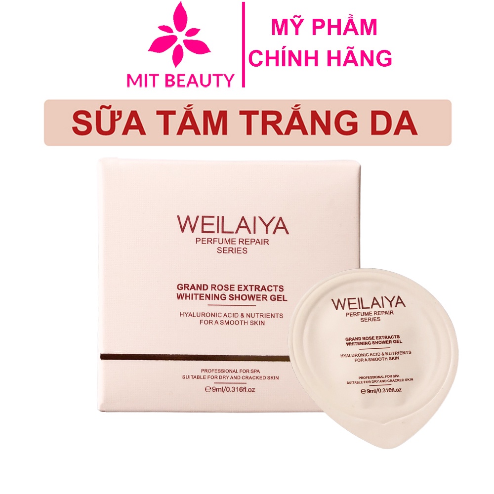 Sữa tắm Weilaiya hoa hồng Damask Mit Beauty trắng da hương nước hoa mê đắm, làm sạch cấp ẩm cho da