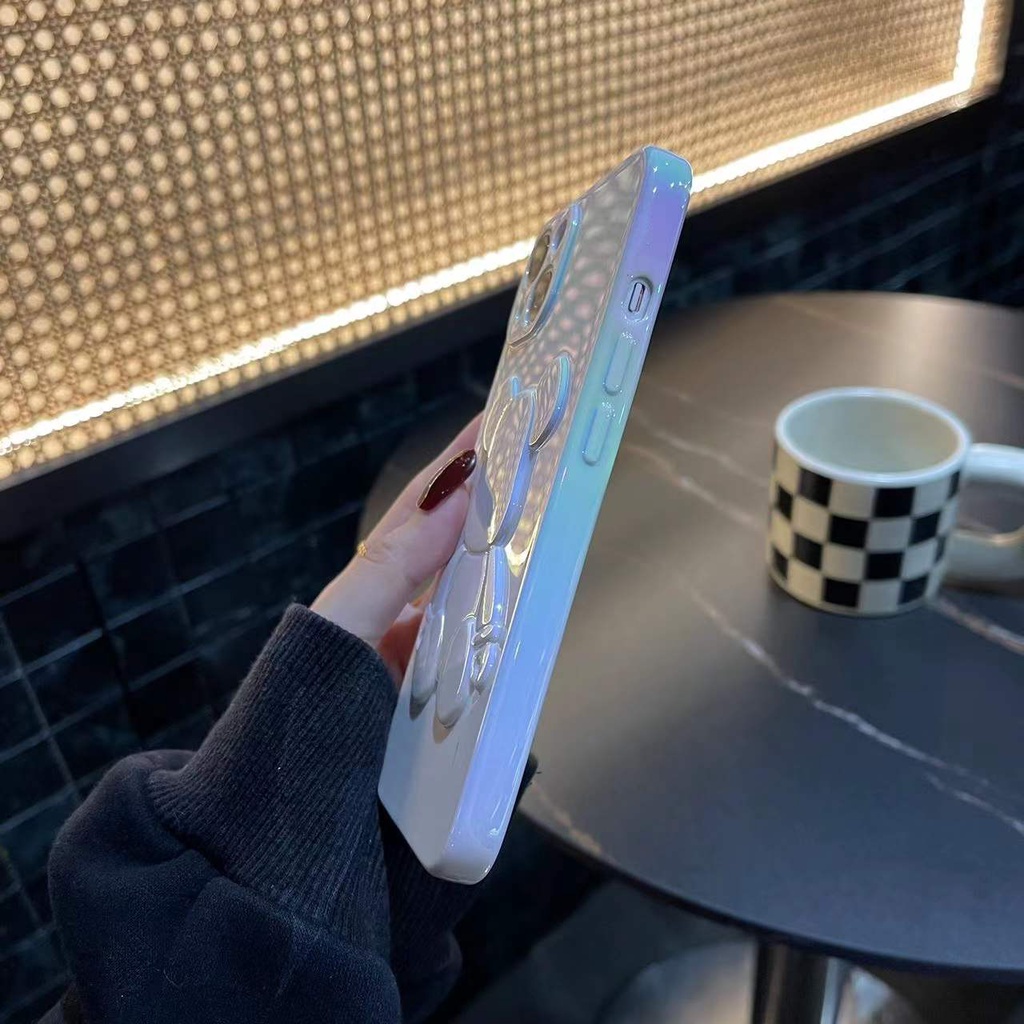 Ốp điện thoại hình gấu nhiều màu sắc sang trọng cho iphone 13 Pro Max i13 13pro 11 Pro Max i11 12Pro 12 Pro Max