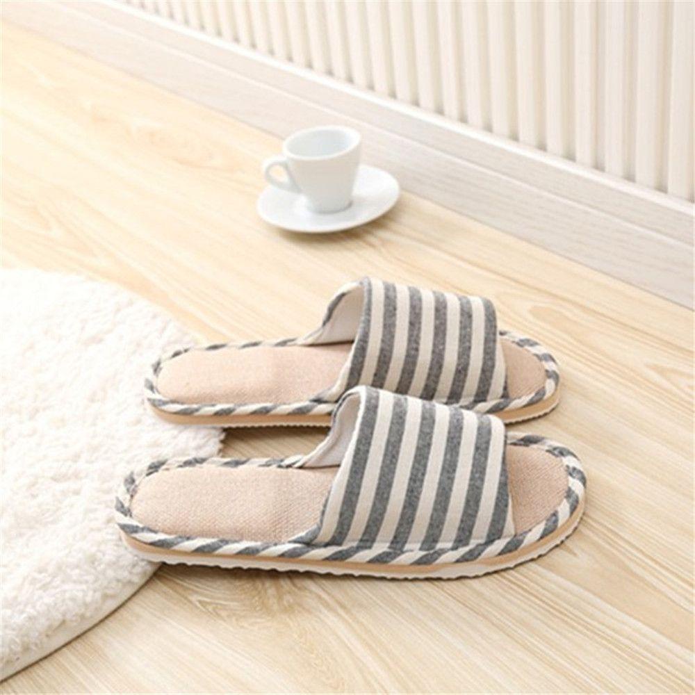 Dép Cotton Đi Trong Nhà / Khách Sạn Họa Tiết Kẻ Sọc Nhiều Màu Sắc