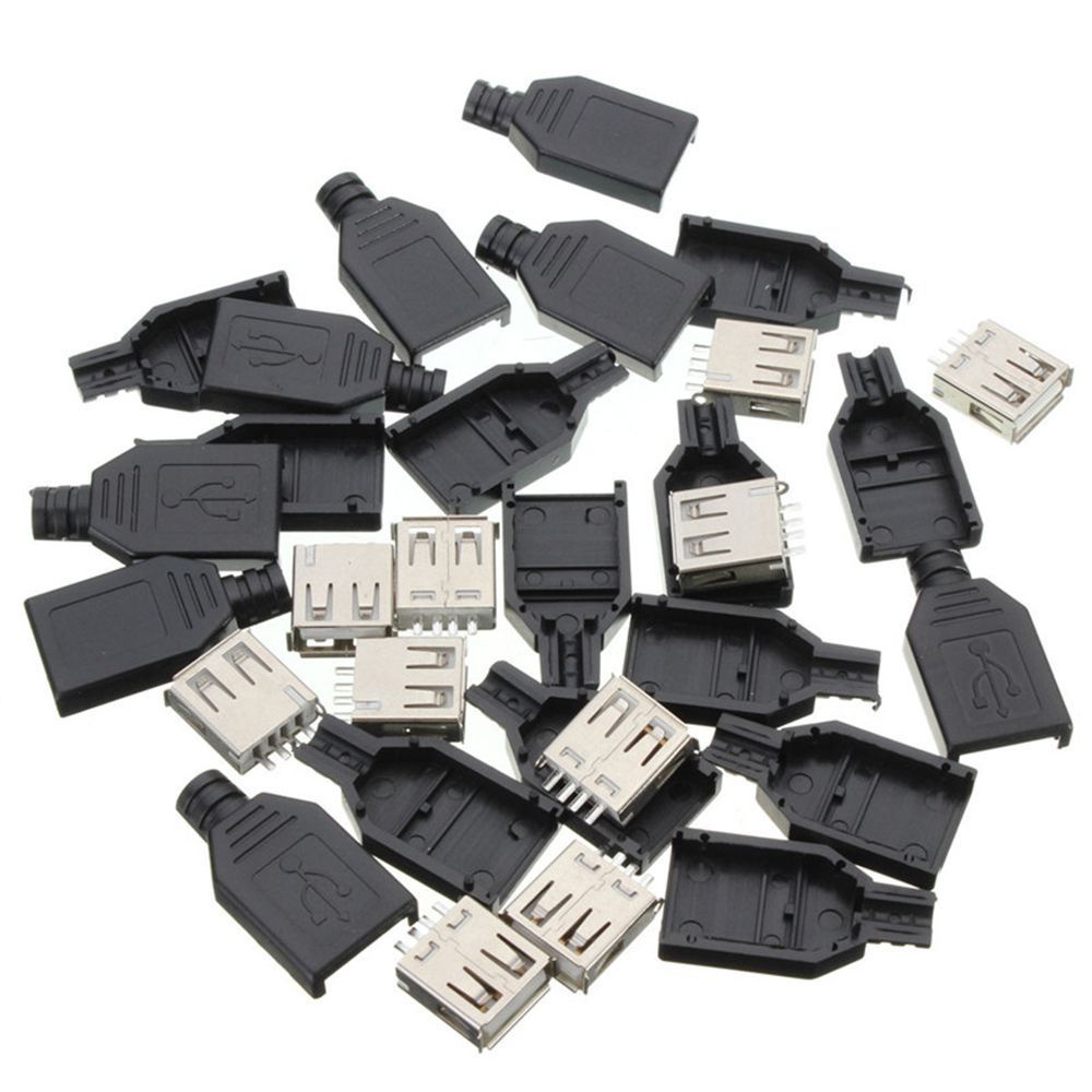 Set 10 đầu kết nối USB với vỏ nhựa 4 pin siêu bền